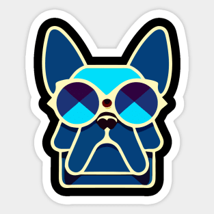 Frenchie Blue Sticker